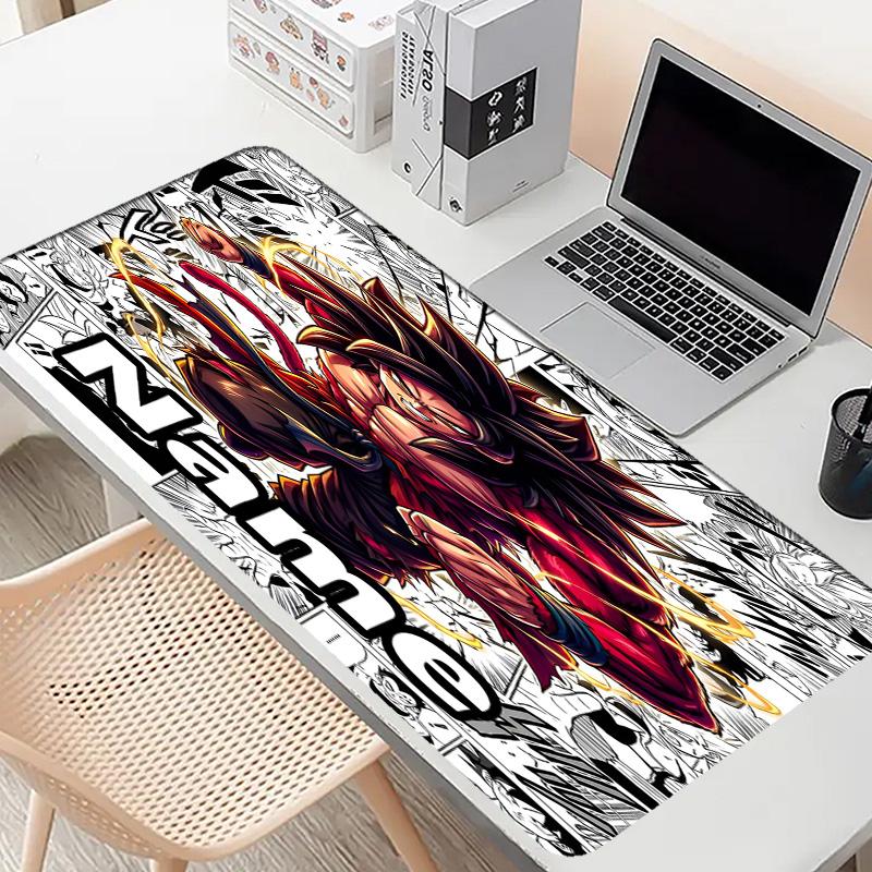 Custom Name Personalized DRAGON BALL Pattern Mousepad, Laptop PC Desk Mat, Decorative Desk Mat for Home Keyboard Pad Gift