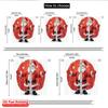 2pcs 2D Flat Printing Christmas Curtain Santa Claus Christmas Tree Sparkle Fabric Without Electricity Holiday Decorations Use