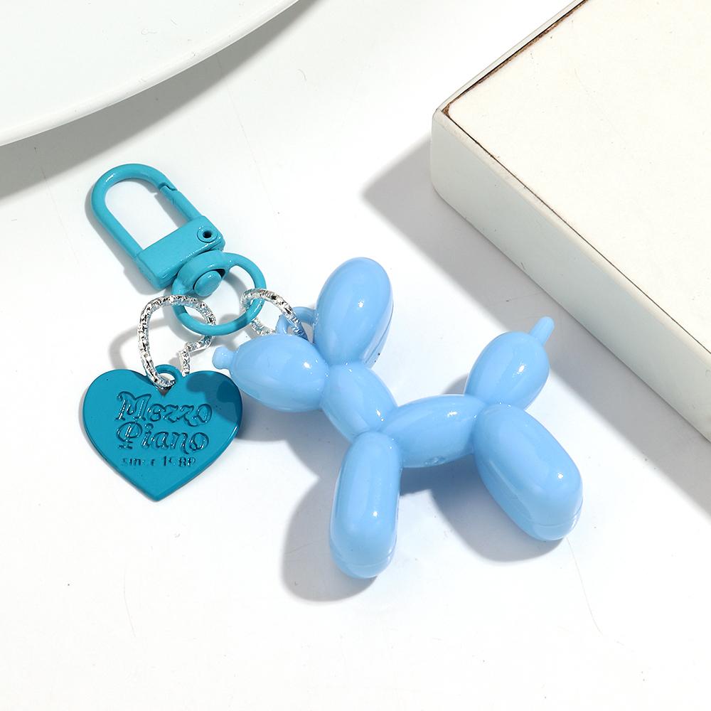 Funny Colorful Balloon Dog Car Keychain Clip Bag Charms for Women Cute Acrylic Puppy Keyring Phone Decoration Accessories Gifts
