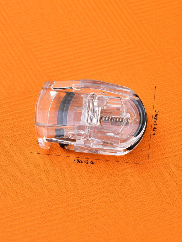 Compact Plastic Eyelash Curler with Free Silicone Pad