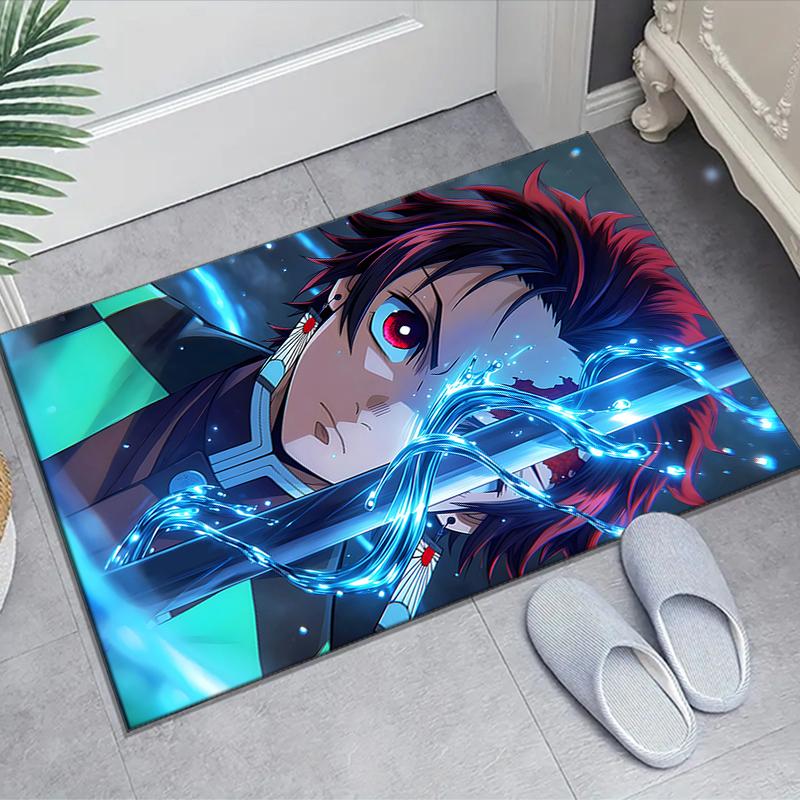 1pc Demon Slayer2 Design Area Rug - Non-Slip, Soft & Cozy Floor Mat for Living Room, Bedroom, Office - Indoor/Outdoor Decorative Carpet
