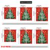 2pcs,2D Plane Printing Window Curtain Preety Christmas Tree Durable 100% Polyester Fabric (without Rod) Decorations Inside for