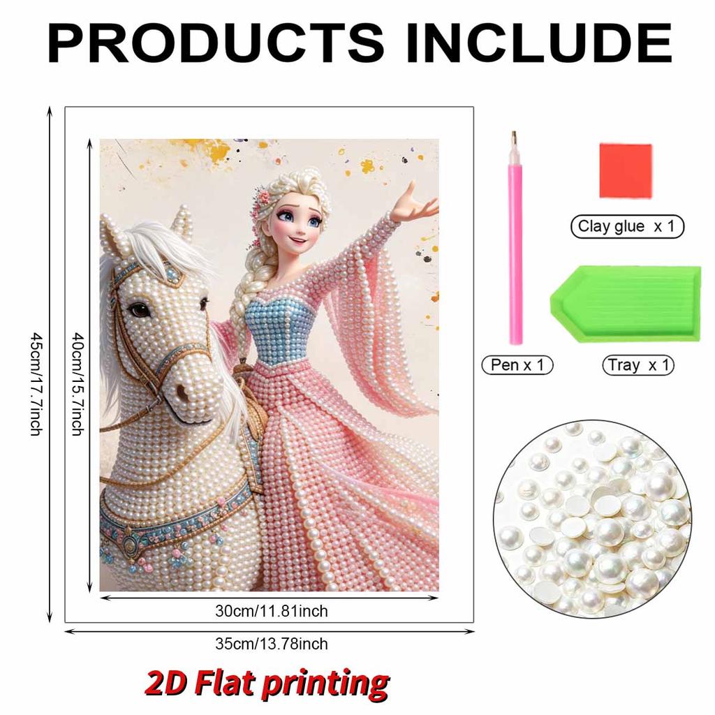 Disney Pearl Painting Elsa DIY Pearl Artwork This Is A Handmade Gift That Can Be Used for Wall Decoration Suitable for Home and Office Environments