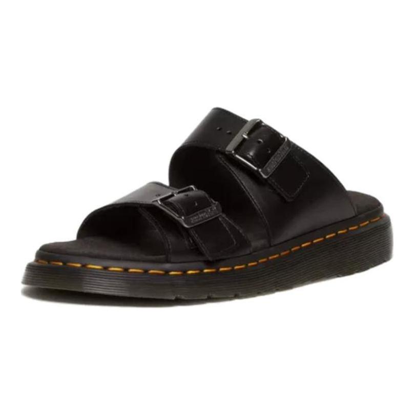 Dr. Martens Comfortable Versatile Rubber Sole Silent Anti-Wear Slide Sandals Unisex Sandals Black 31570001