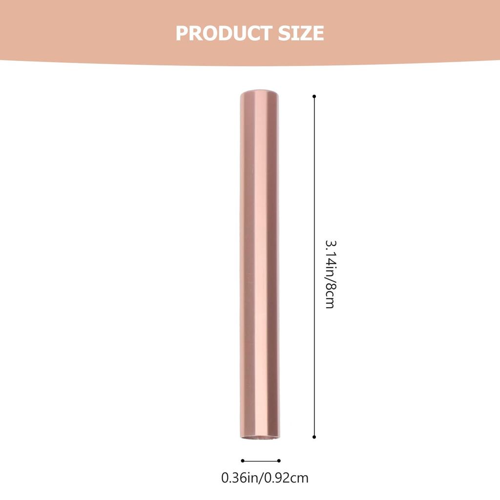 PAMINGONO Nail Pen Set of Zinc Nail Brush Sealed Manicure Pen Protective Inch Nail Art Tools Caps, 6, Alloy, Light-Blocking Covers, Light-Resistant