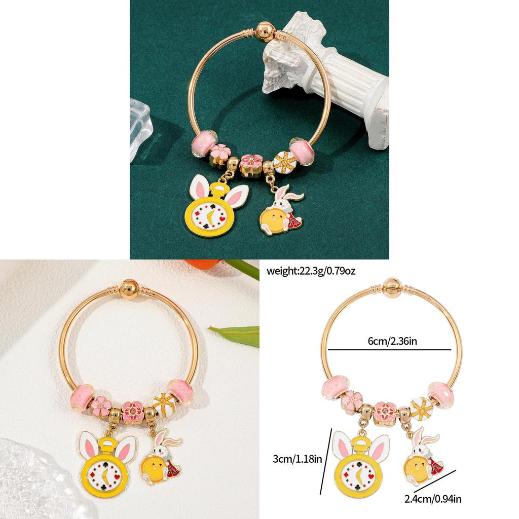 Alice In Wonderland Childrens Bracelet With Zinc Alloy Charm For Travel Gift