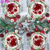 20pcs Disposable Napkins with Rose Pattern Print for Wedding,Parties,and Daily Use for Thanksgiving Fall Christmas Table Decoration