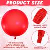 Leitee 2 Pcs 72 Inch Giant Balloons Round Latex Large Human Egg Jumbo Balloons Inflatable Air Decorations for Birthday Party Wedding Engagement(Red)