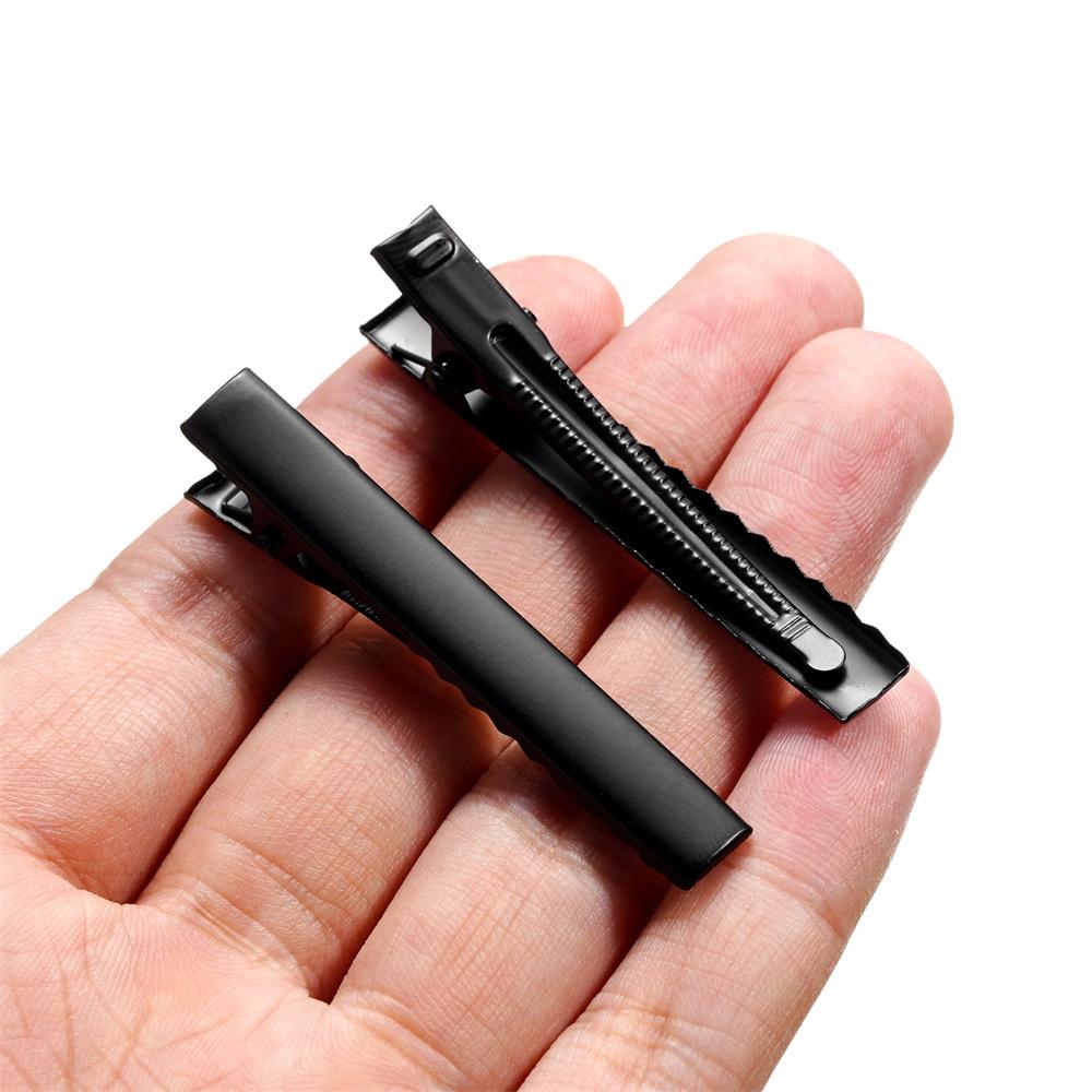 Black Simple Duck Bill Clip Alloy One-word Clip Headgear DIY Accessories
