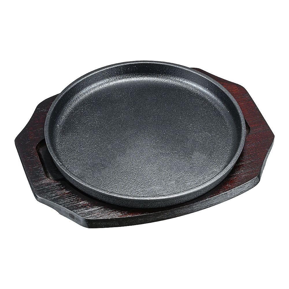 Ishigaki Sangyo Steak Plate, 22cm, Round, 04-22, Cast Iron, China, PIS1902
