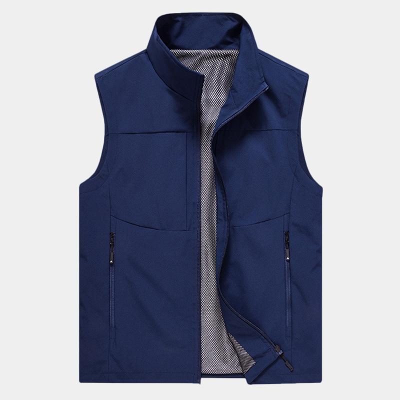 New Outdoor Multi-pocket Quick-drying Fishing Vest Men's Thin Mountaineering Photographer Waterproof Horse Clip Vest Sleeveless