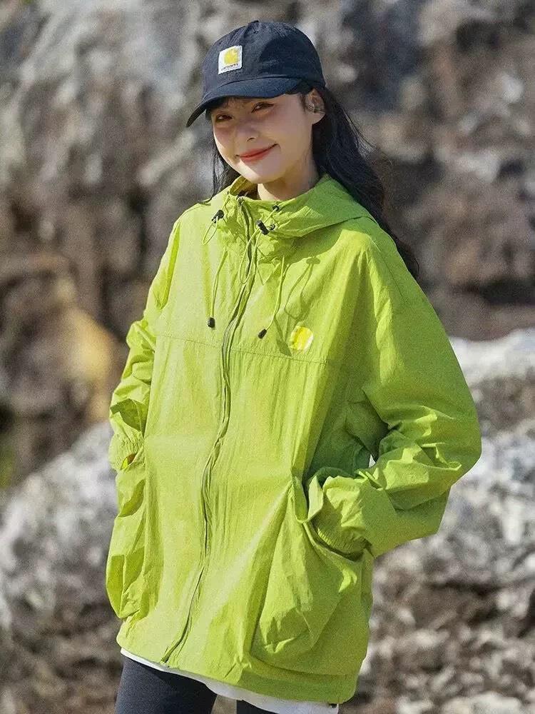 Sunscreen clothing for men and women UV protection light and breathable tooling jacket quick-drying tide brand sunscreen clothing woven elastane 