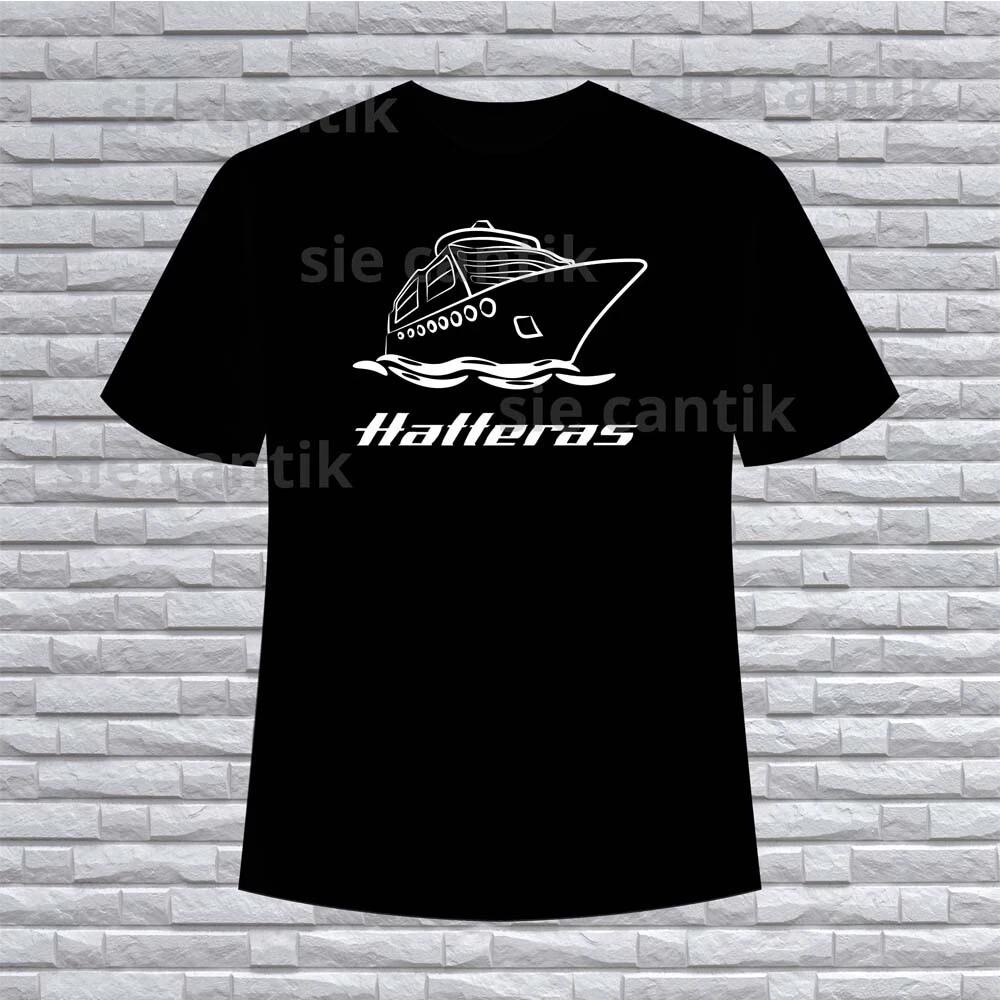 Hatteras Boats Logo American T-Shirt Funny Size S to 5XL M