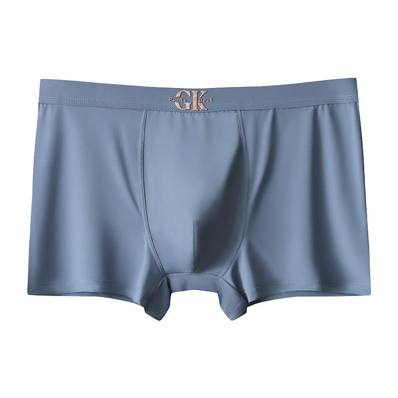 Lightweight and Breathable Ice Silk Seamless Underwear for Men Loose Oversized Four Corner Shorts