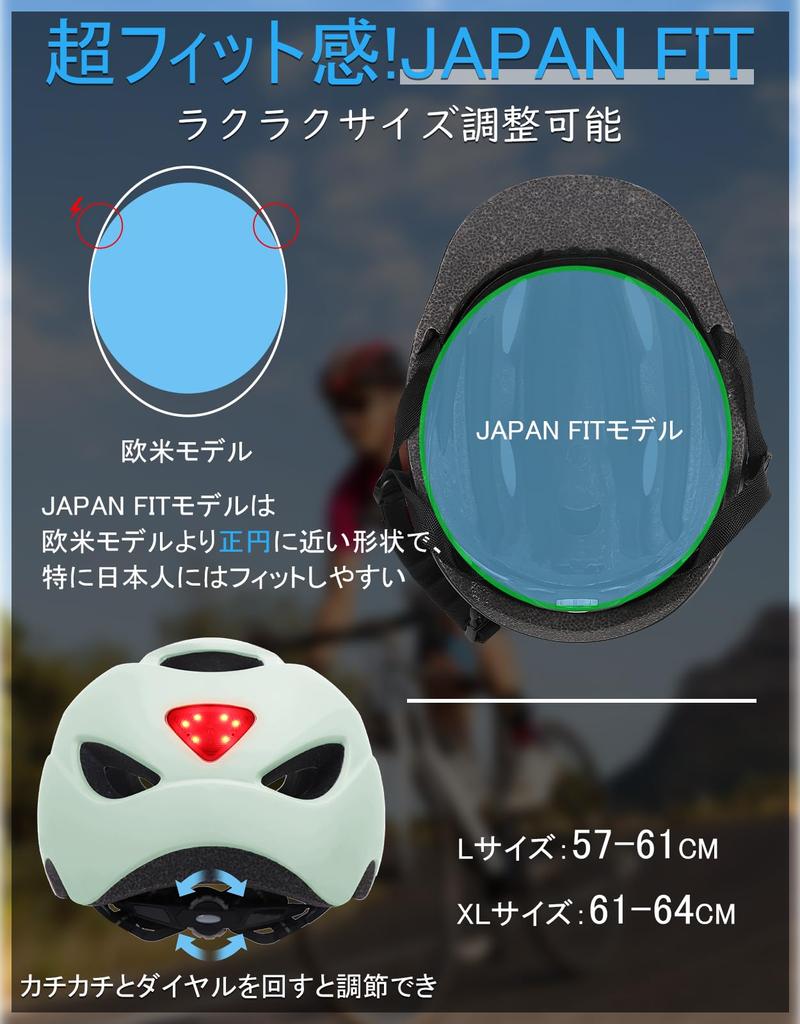 Issufel Fahrradhelm für Asiaten mit LED SG EN1078 Hoch und Verstellbar für Stadt und und Studenten Größe Erwachsene, Passform, Leicht, Standard, CE/CPSC