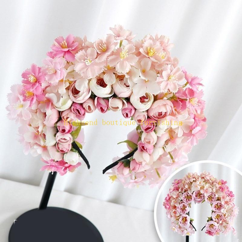 Vibranting Colored Camellias Hair Embellishment Sturdy Silk Flower Materials for Comfortable Wear in Various Celebration China Mainland