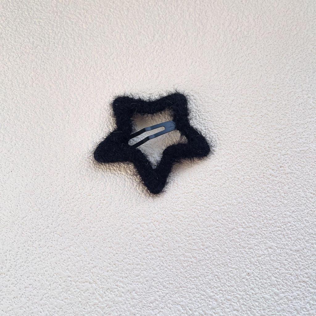 2023 Women's Plush Star Hair Clip: Furry Autumn/Winter BB Side Fringe Accessory