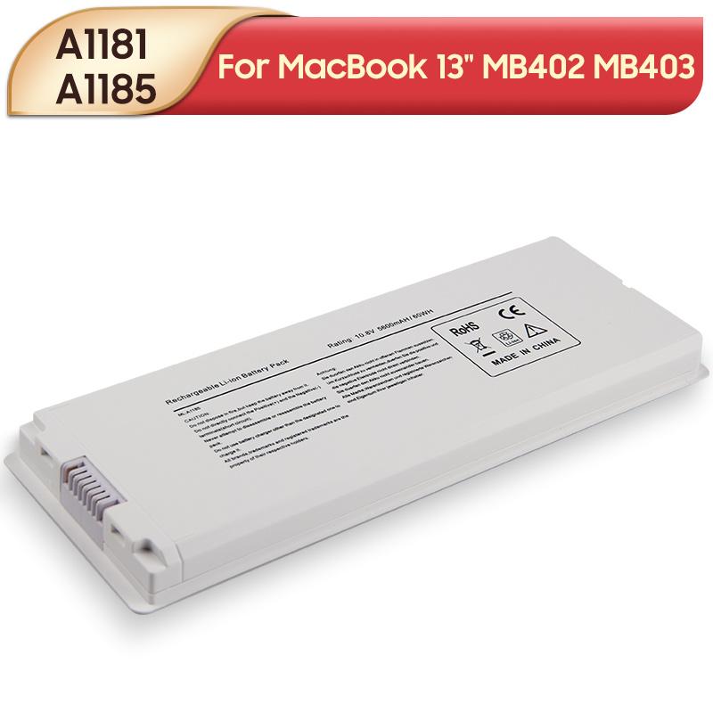 Batteria Ricaricabile al Litio Per MacBook 13  MB403 MB402 MB881LL/A MA566FE/A A1181 A1185 Batteria per Laptop 5600mAh