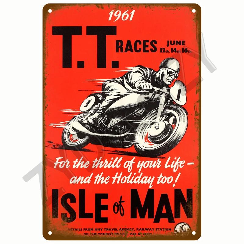 Retro Tin Sign Bar Cafe Club Garage Car Pub Vintage Metal Sign Plaque Painting Motorcycle Iron Home Decoration Wall Decor Art