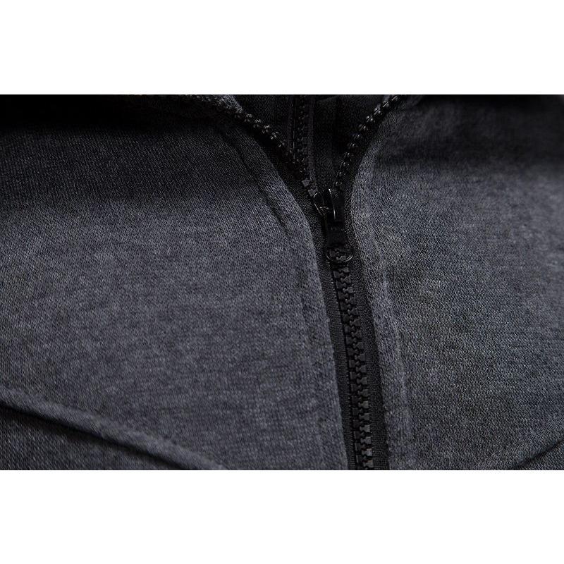 2025 Men's Fashionable Casual Two-Piece Slim-Fit Contrasting Color Hooded Cardigan Jacket
