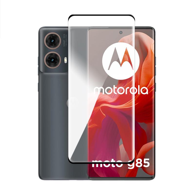 4 ШТ 2+2 Для Motorola Moto G85 5G Скло Повне Покриття 3D Вигнутий Захисник Екрану Загартоване Скло + 2 Шт М'яка Плівка для Об'єктива