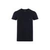 Solid Logo Pattern Round Neck Short Sleeve T-Shirt Men Tops Dark-Blue 1110358-A7250-0135