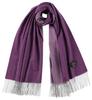 Rv60 Premium Quality Cashmere Reversible Unisex X Light Gray 100% Stole, Large, Fomalhaut, (Purple (D6627))