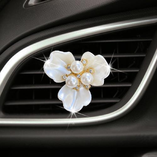 Car Perfume Clip Flower Air Outlet Car Air Freshener Peach Blossom Aroma Diffuser Car Decoration Accessories Fresh Air
