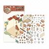 Kawaii Kapibala 3D Landscaping Stickers Cartoon Miniature Scene Visual Stacking Stickers Christmas Gift For Gift
