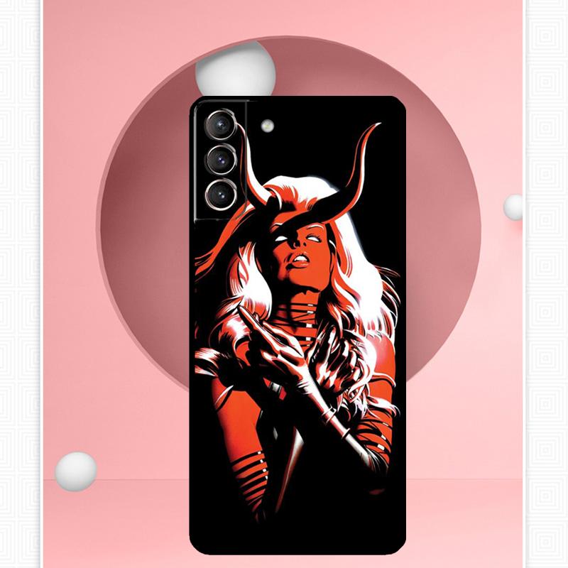 Devil Woman Case For Samsung Galaxy S25 Ultra S25 FE S20 S21 S22 S23 Plus S9 S10 S24 Ultra Cover Funda