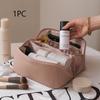 Portable Large Capacity PU Cosmetic Bags Make Up Brushes Storage Bathroom Washbag Toiletry Makeup Kit Organizers