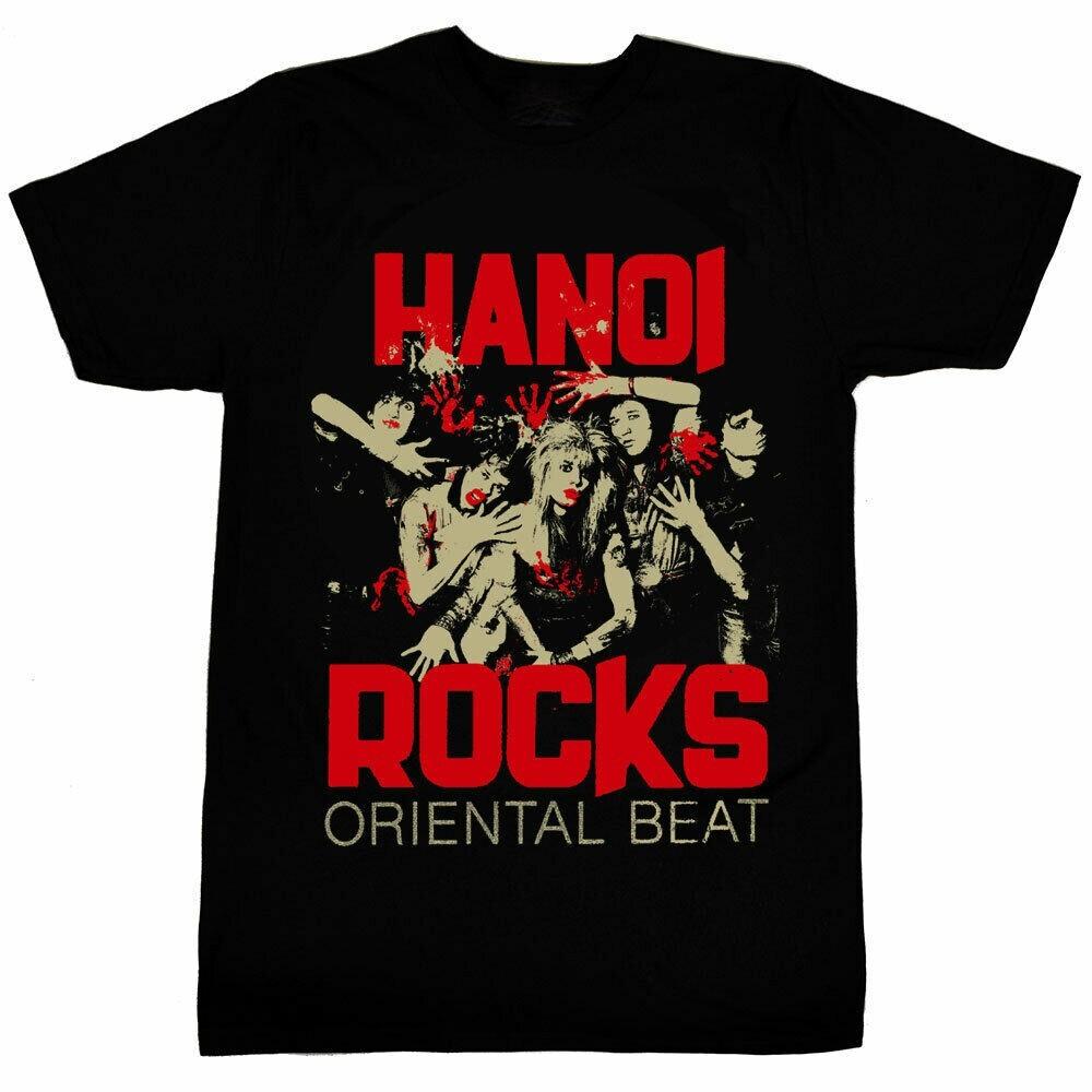 Vintage Hanoi Rocks Oriental Beat Tour Cotton Black All Size Unisex Shirt SE153 Unisex T-Shirt L