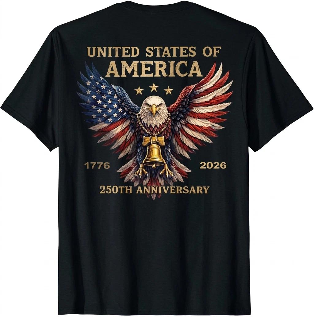Retro 250th Anniversary of The United States Independence Day T-Shirt Unisex 3XL