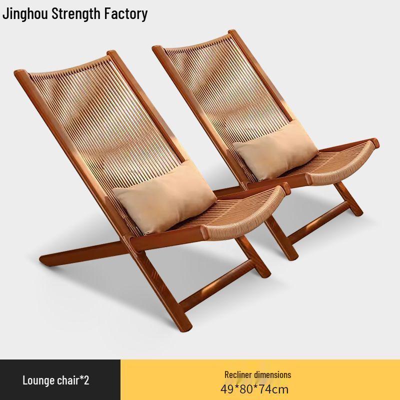 Compact Folding Rattan Balcony Set: 3-Piece Woven Table & Chairs for Indoor/Outdoor Use In Living Room or Bedroom