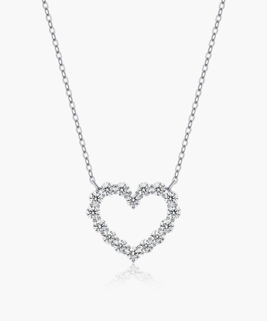 Mcel 14K Eloy Heart 0.1 Carat Lab-Worn Diamond Necklace