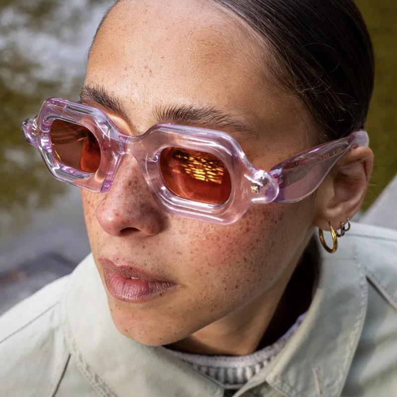 Small frame square sunglasses Spice girl hip hop sunglasses funny bubble trend sunglasses European and American fashion women