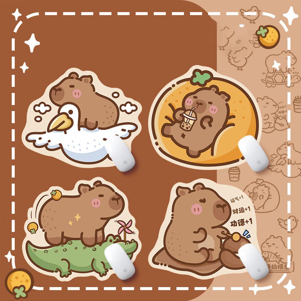 

Soft Capybara Mouse Mat Rubber Computer Keyboard Pads Cute Non-slip Desk Pads