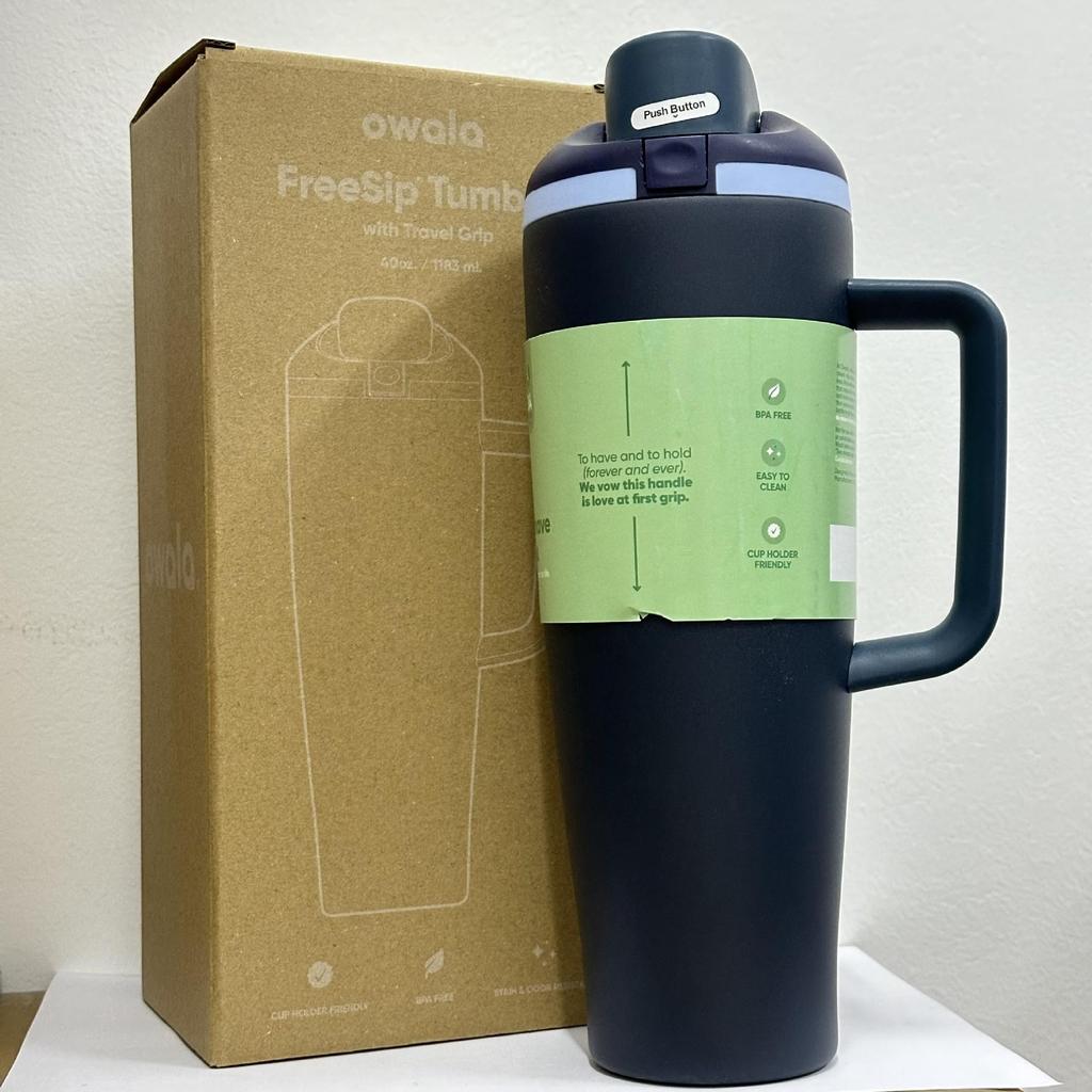 Large Capacity Insulated Stainless Steel Flip-Top Double Drink Handheld Fruit Cup