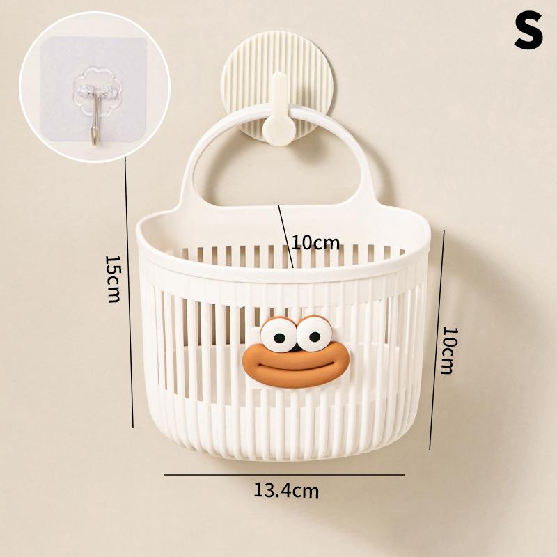 

Многофункциональная мультяшная маленькая подвесная корзина, корзина для хранения полотенец для лица в ванной, настенная подвесная корзина для кухни, общежития, прикроватной тумбочки S белый