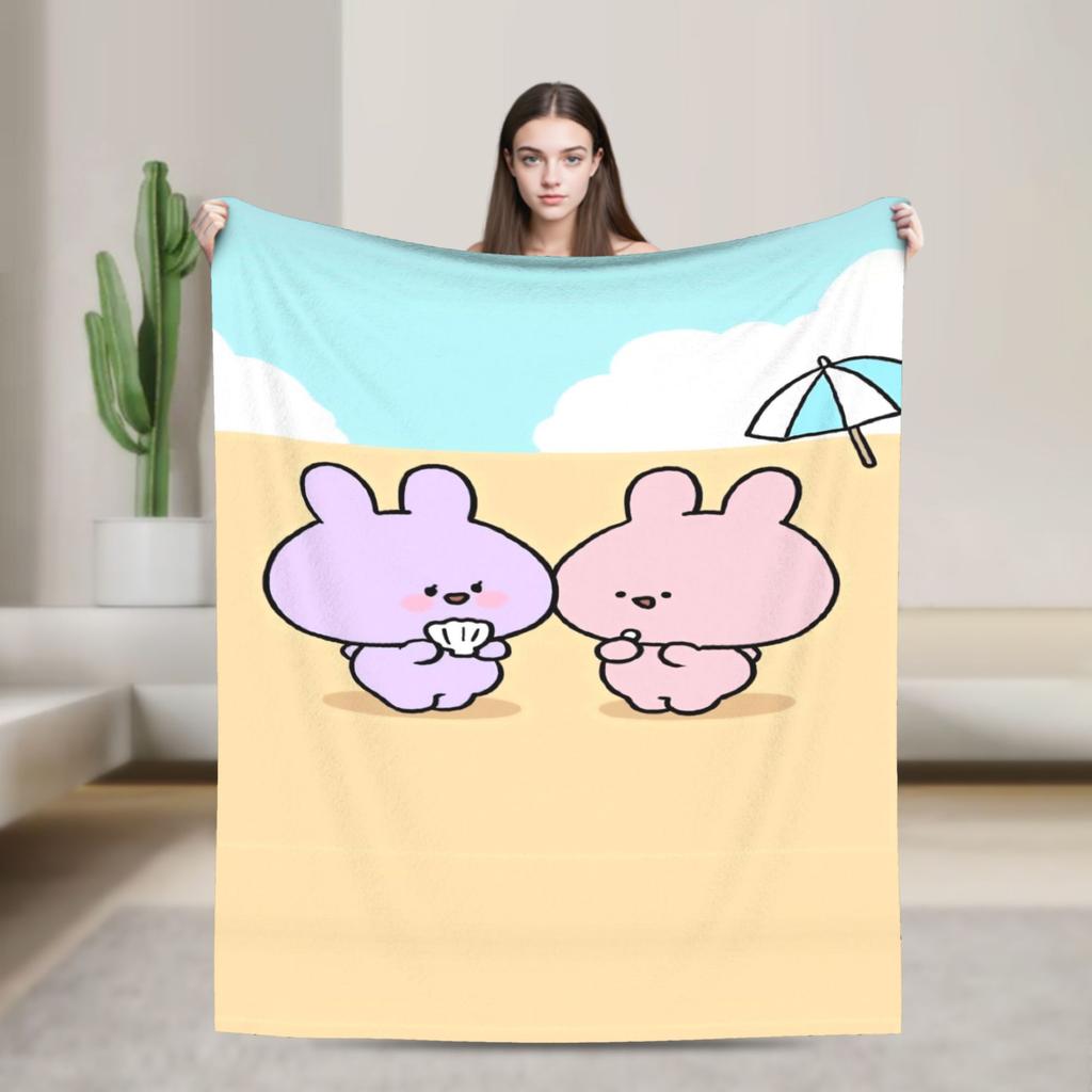 A-Asamimichaan Plush Blankets Girls Boys  Flannel Bedding Throws For Couch Chair Super Warm Custom Quality Bedspread Gift