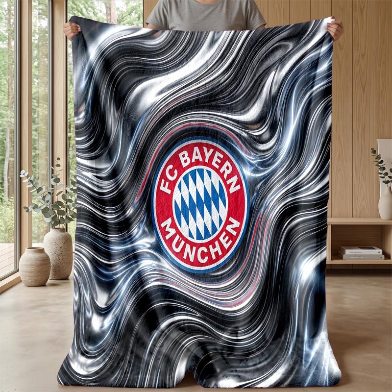 Bayern Munich Theme Blanket Soft Flannel Blanket Plush Throw Blanket Cozy Sofa Bed Blanket for Home Decor