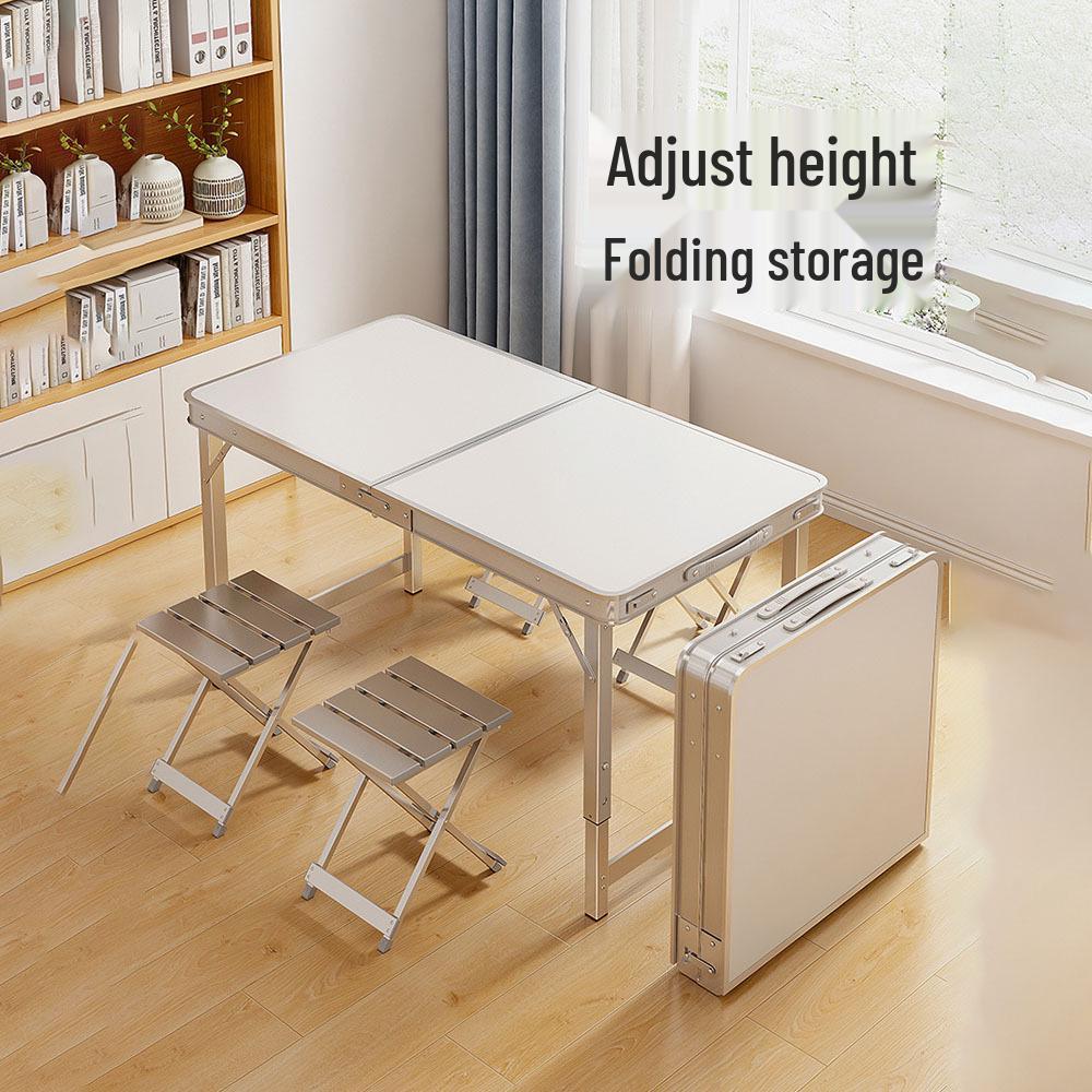 Adjustable Folding Table and Chair Set for Outdoor Markets, Camping, and Picnics