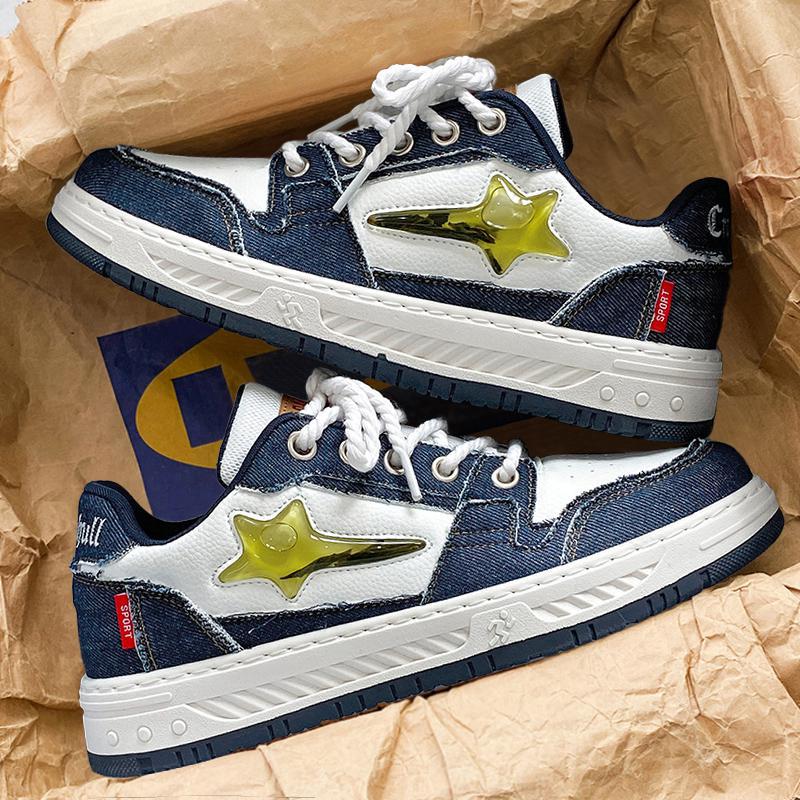 Low-top Board Shoes Hong Kong Style Retro Casual Trend Sports Shoes Personalized Student Shoes Four Seasons