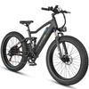 Maxturn MX1 Elektrikli Bisiklet Tüm Arazi 26" Lastik 250W Motor Çift Disk Fren 48V 13Ah Tam Süspansiyonlu Yetişkin Elektrikli Bisiklet Maksimum Yük 150Kg
