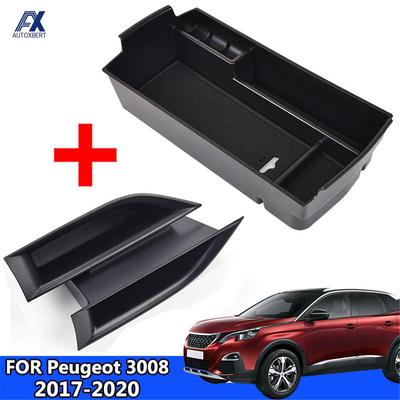 Car Armrest Box Storage For Peugeot 3008GT 3008 5008 2017 2018   - 2023 Central Console Storage Box Stowing