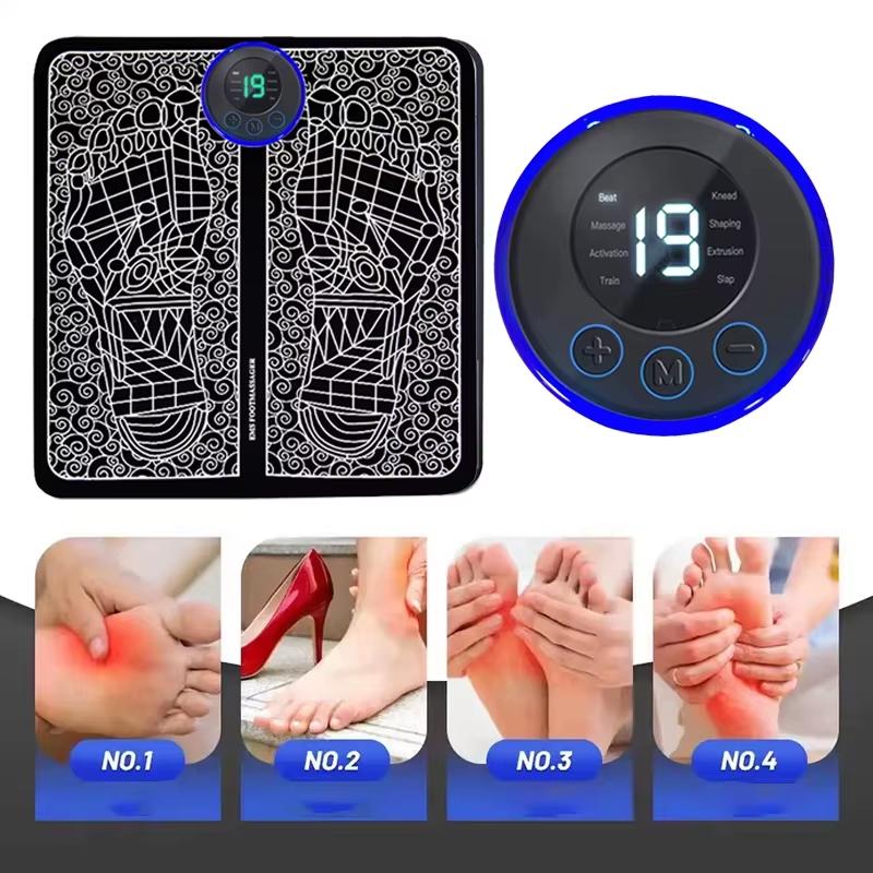 3-teiliges Heim-Massagegerät-Set EMS Fußtherapie-Massagegerät Multifunktions-Elektronischer Massage-Stift zur Linderung von Schulter-, Nacken-, Taillen- und Rückenschmerzen