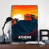 Athens Greece Travel Printed Poster Customized Wall Art Retro Vintage Metal Tin Signs for Decoration Bedroom Decorations Decor