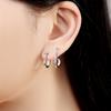 925 Silver Starry Sky Double layer Earrings Jewelry Versatile Hoop Earrings For Women Jewelry Fine Birthday Party Gifts