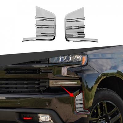 Car Front Bump Side Cover Trim Bezels For Chevy Silverado 1500 - Chrome