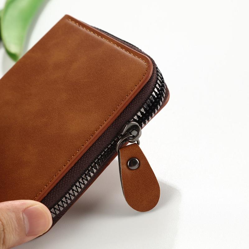 Compact Zipper Wallet for Men and Women, Multi Card Slots, Cash Pocket, Small Portable Coin Purse, Minimalist Bifold Wallet for Everyday Use